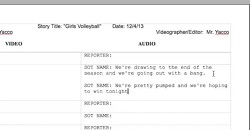 TV News Story Editing Part 3 – Transcript