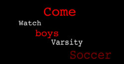 Varsity Soccer PSA